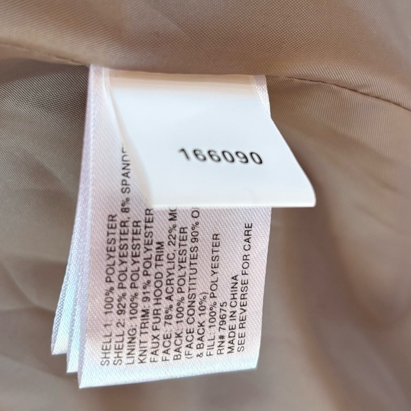 Michael Kors 💅✨ Taupe MK Fur Puffer Jacket Designer Coat S M L XL - Picture 10 of 10